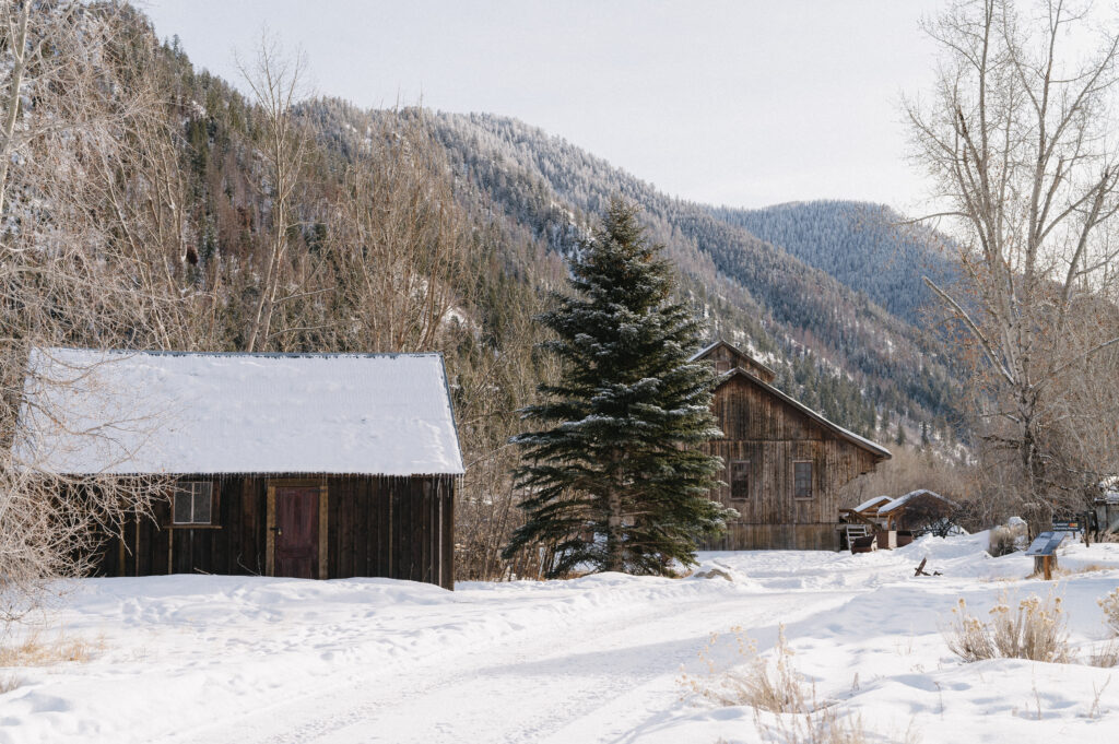 A winter scene in Aspen, Colorado