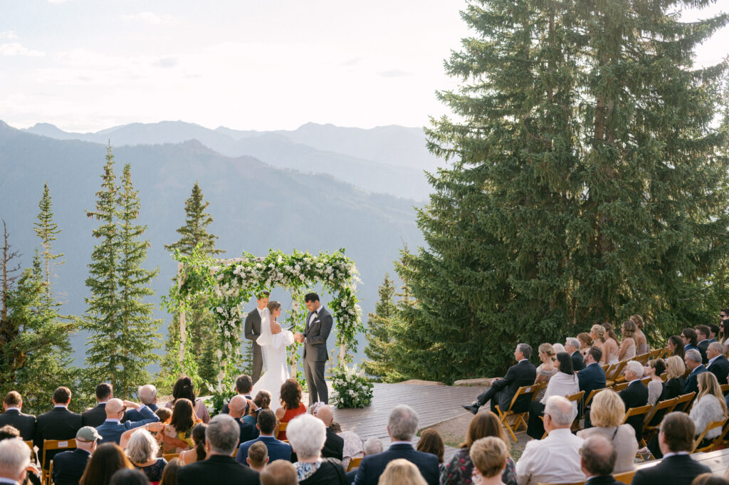 A wedding ceremony at The Little Nell